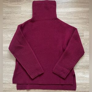 Joseph High Neck Long Sleeve Cardigan Stitch Sweater